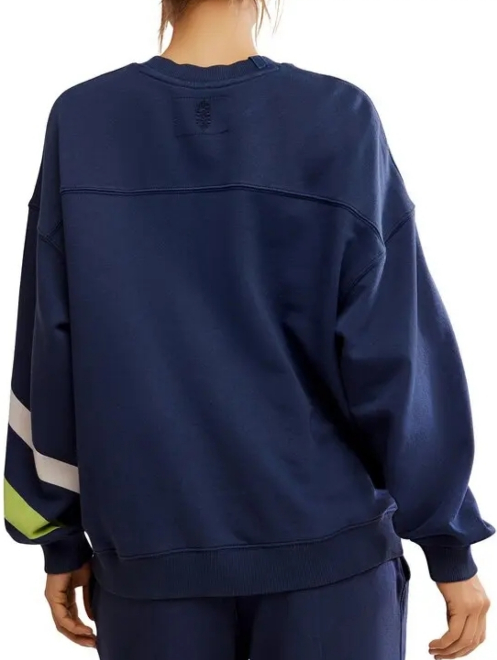 FP Movement All Star Logo Pullover Midnight Navt Sport Womens Medium Oversized - Picture 2 of 11